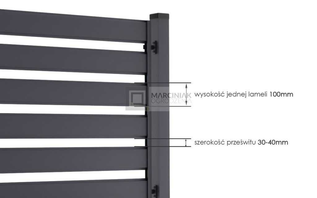 System ogrodzeniowy Palisada. Ogrodzenie, Płot. Przęsła 110x160