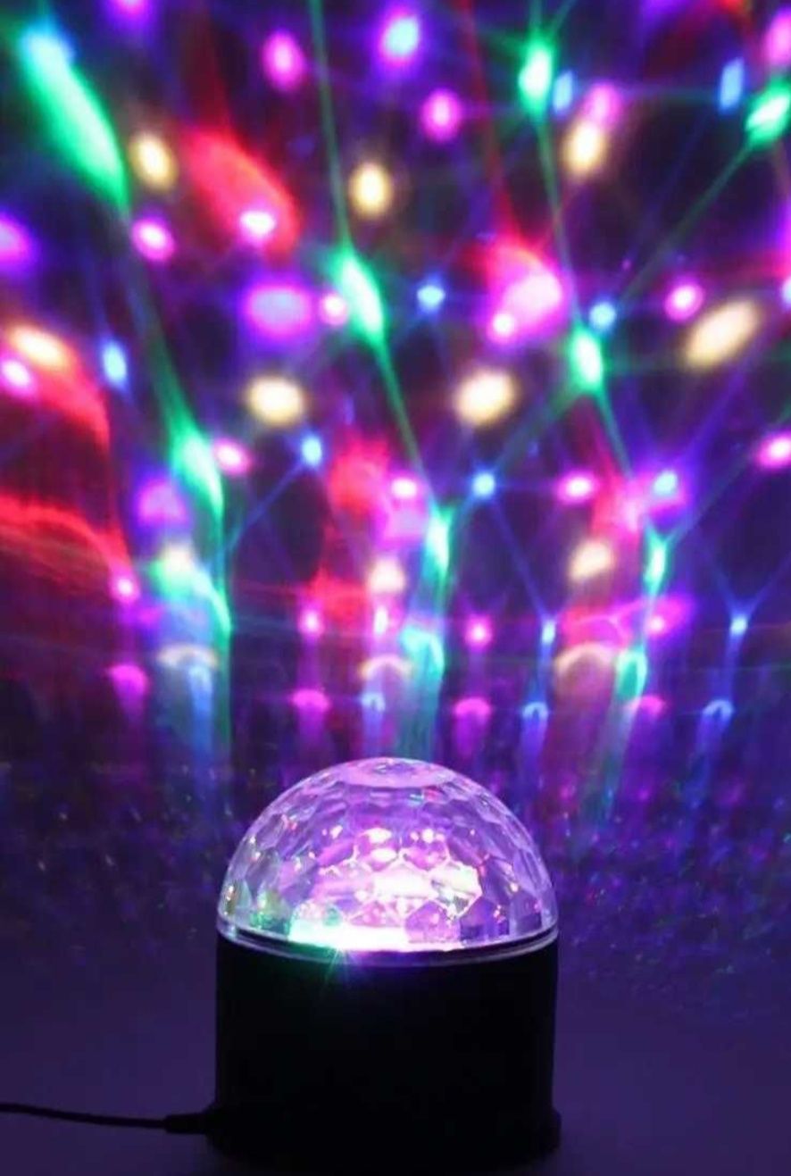 Светодиодный диско шар светомузыка MP3 LED Magic Ball Light М6