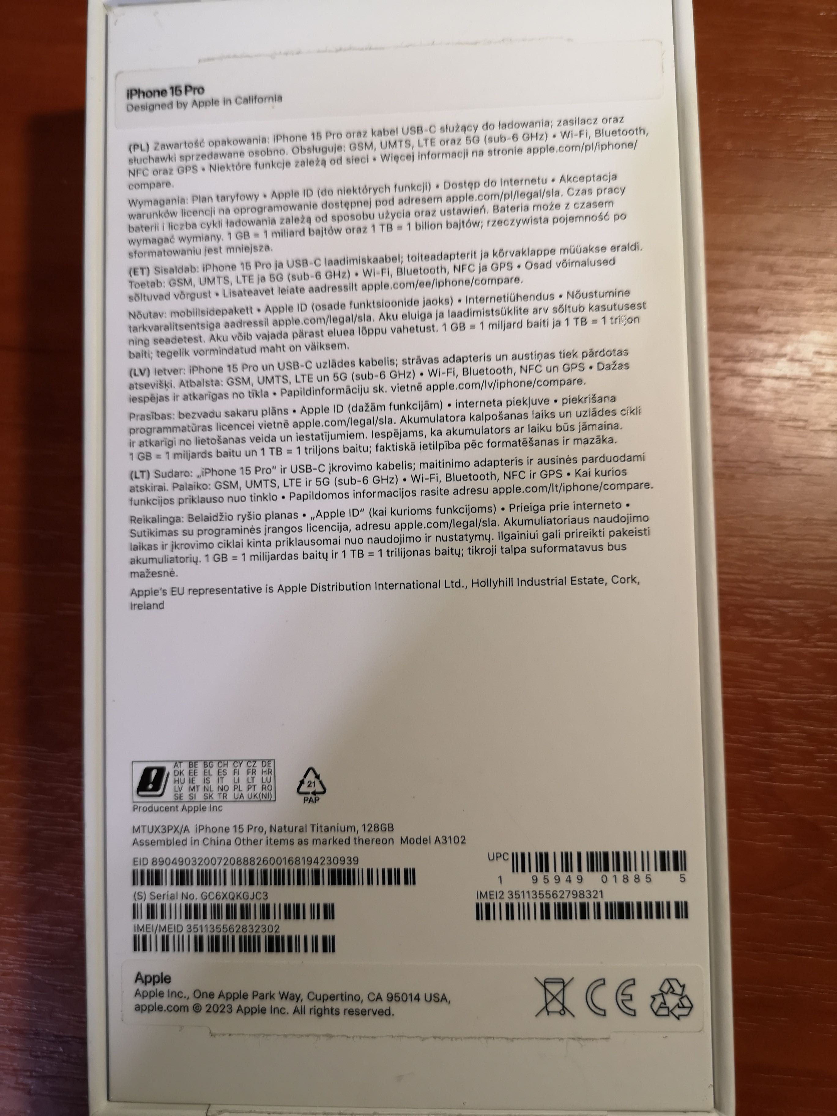 iPhone 15 Pro 8/128GB
