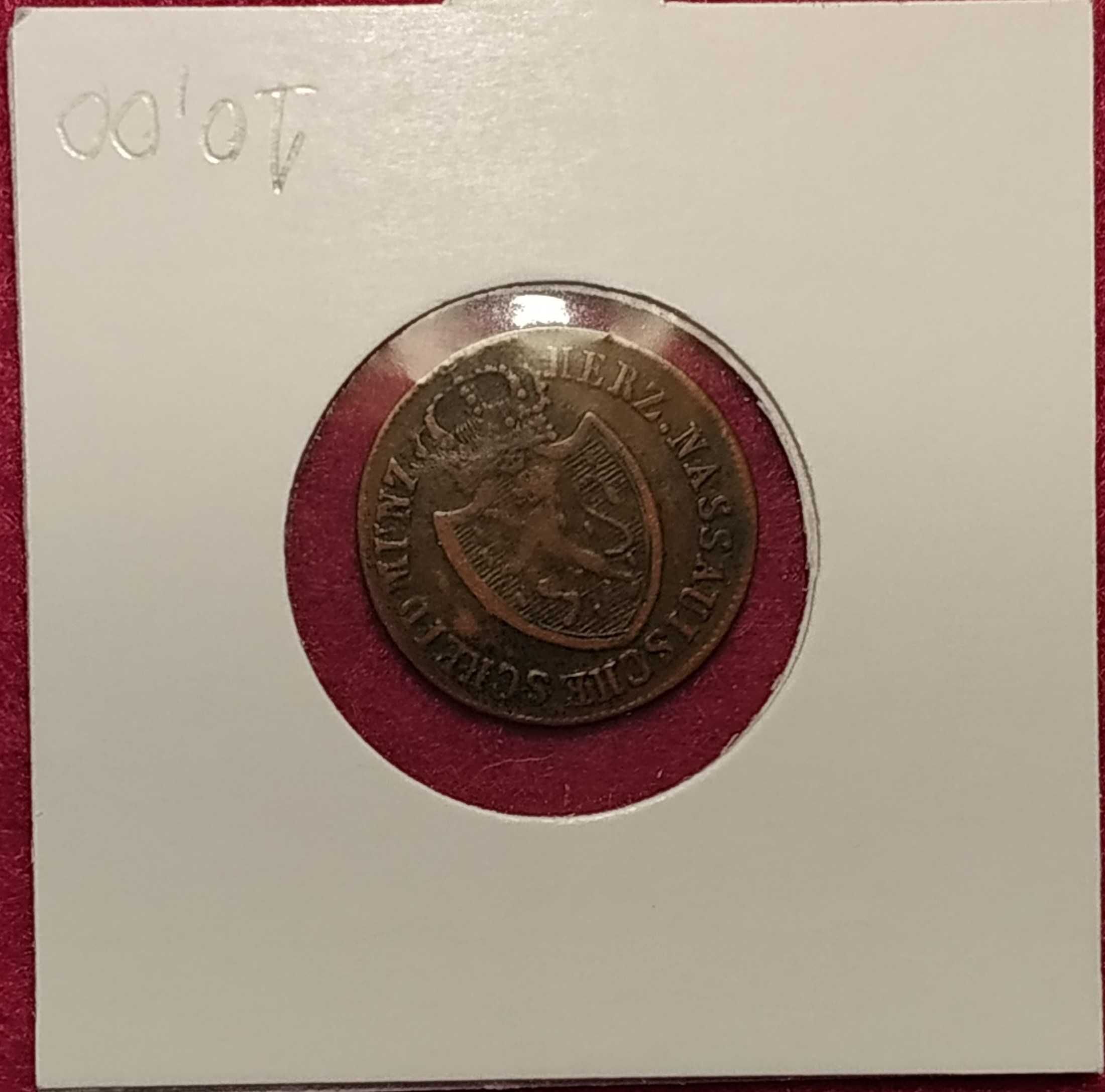 Ducado de Nassau - moeda de 1/4 de kreuzer de 1819 km 41
