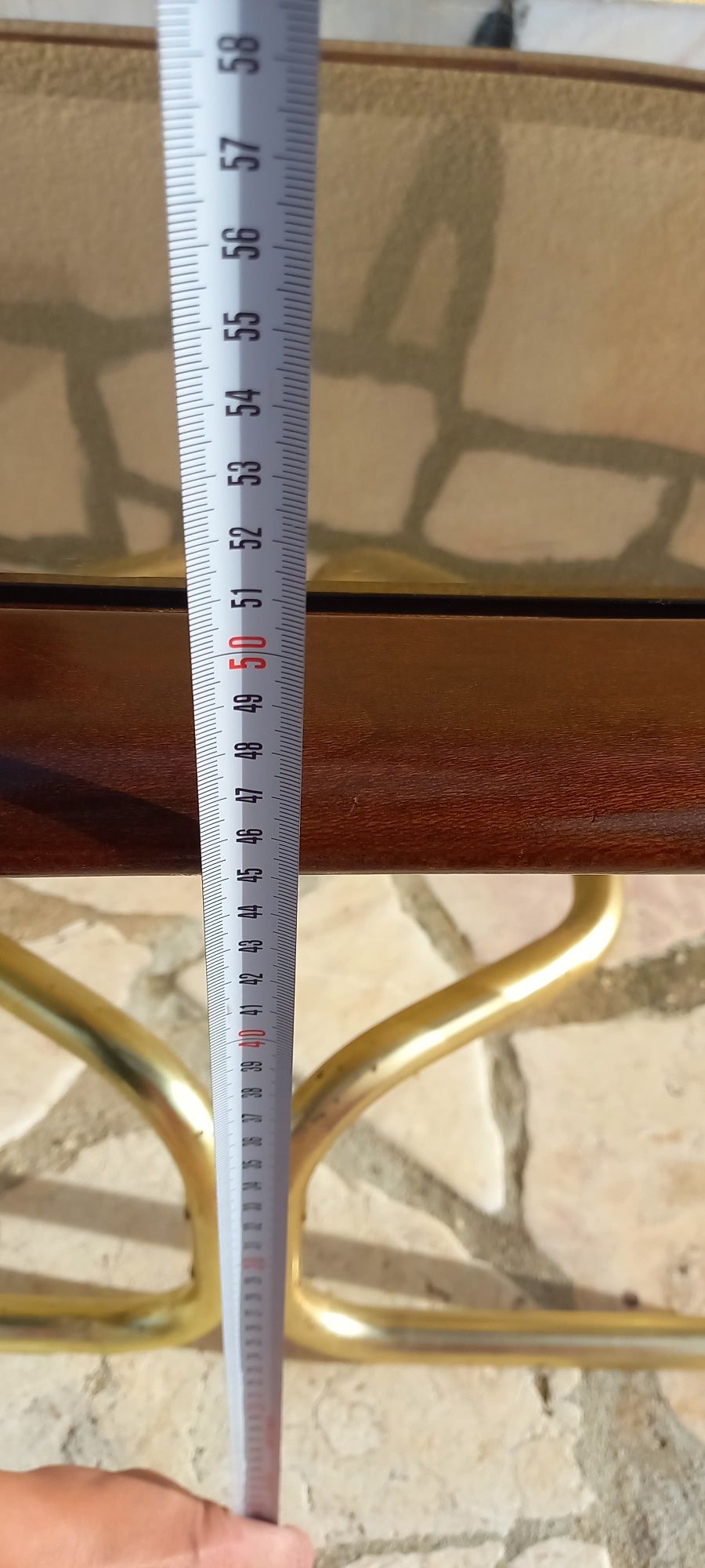 Mesa de Apoio em Madeira com Pés em Ferro