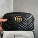 Nowe! Gucci Marmont Black Gold Damska Torebka Na Ramię Crossbody