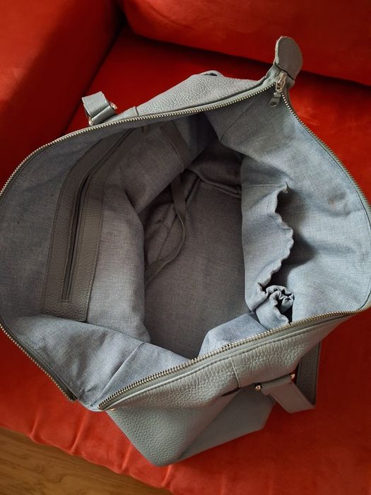 Torba skórzana MyLily Ida Gray do wózka + akcesoria
