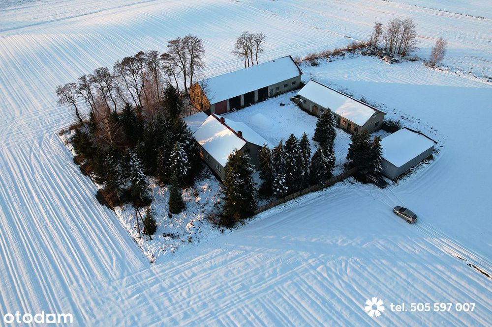 Na sprzedaż dom z budynkami i z dużą działką 5000 m2