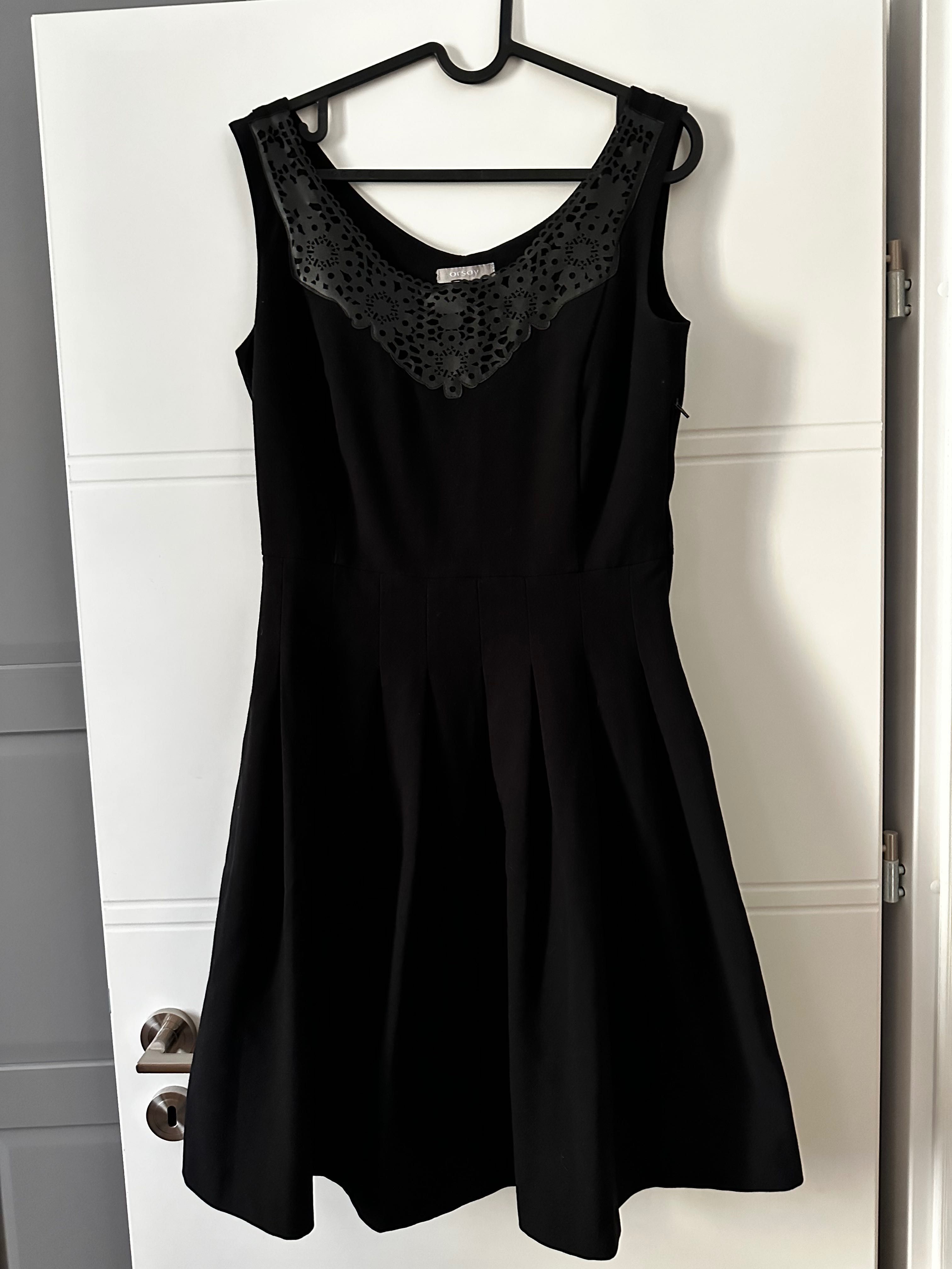 Orsay czarna rozkloszowana sukienka 36 S