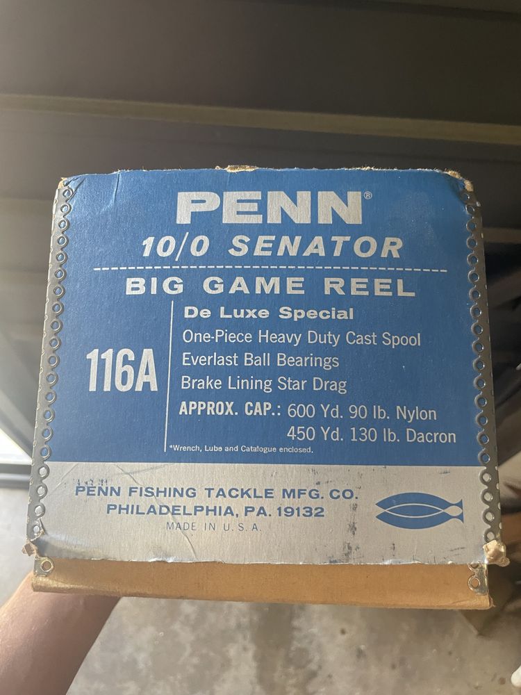 Penn Senator 10/0 como novo big game linha nova 80lb