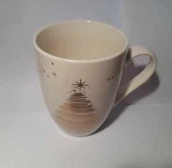 Kubek ceramiczny kremowy z choinką, Altom Design, 300 ml