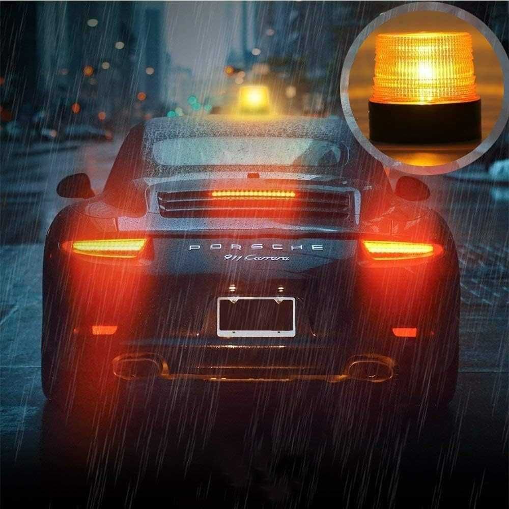 Lampa ostrzegawcza pomarańcz dioda LED 12V migające