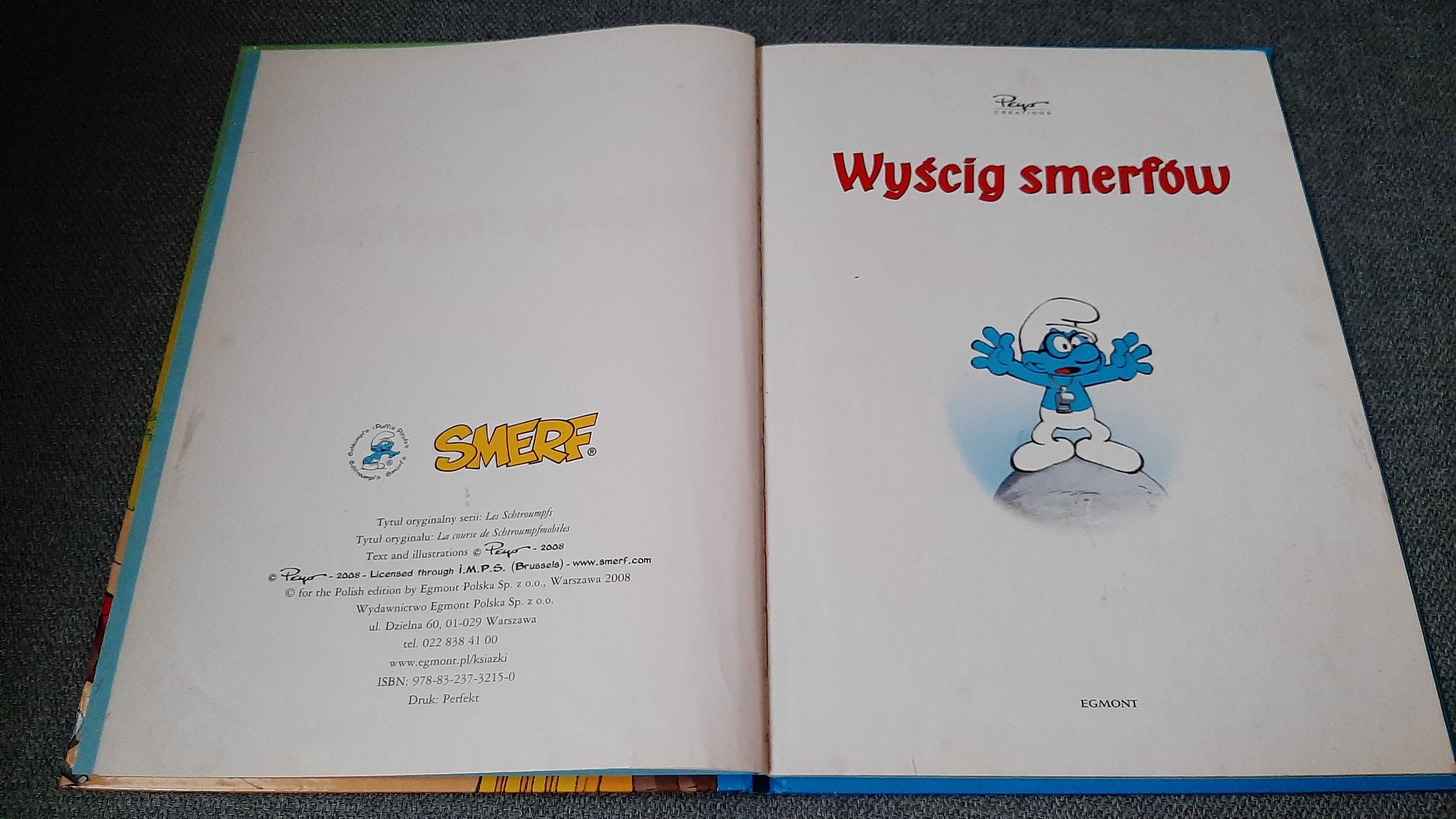 Wyścig Smerfów Smerfy książeczka Peyo twarde okładki