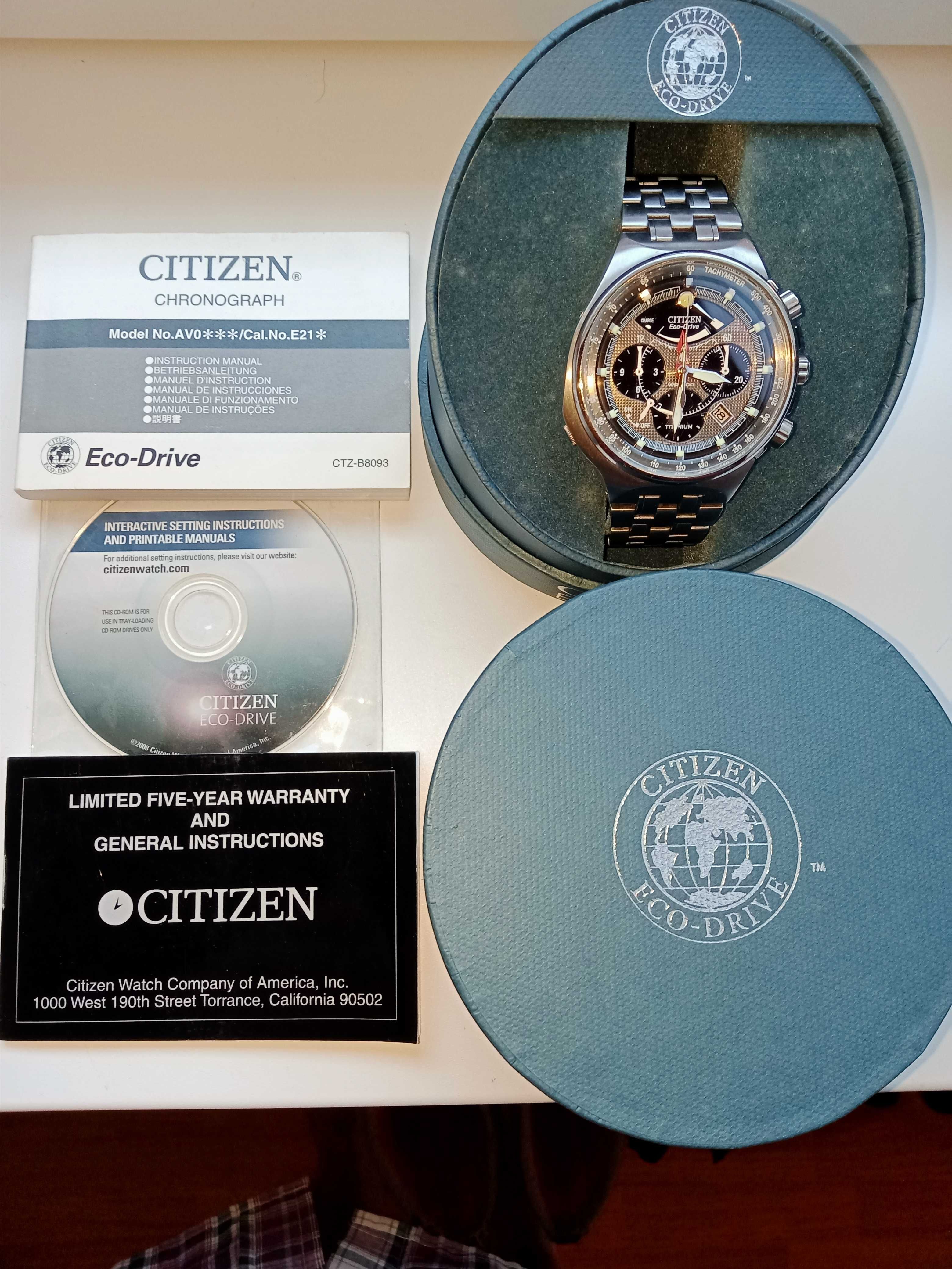 citizen ctz-b8093 часы наручные-хронометр , корпус титановый