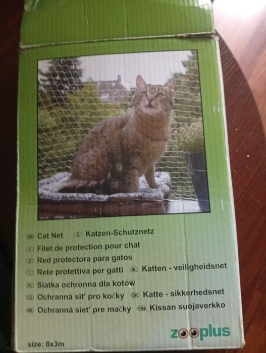 Siatka ochronna dla kota balkon 8x3m