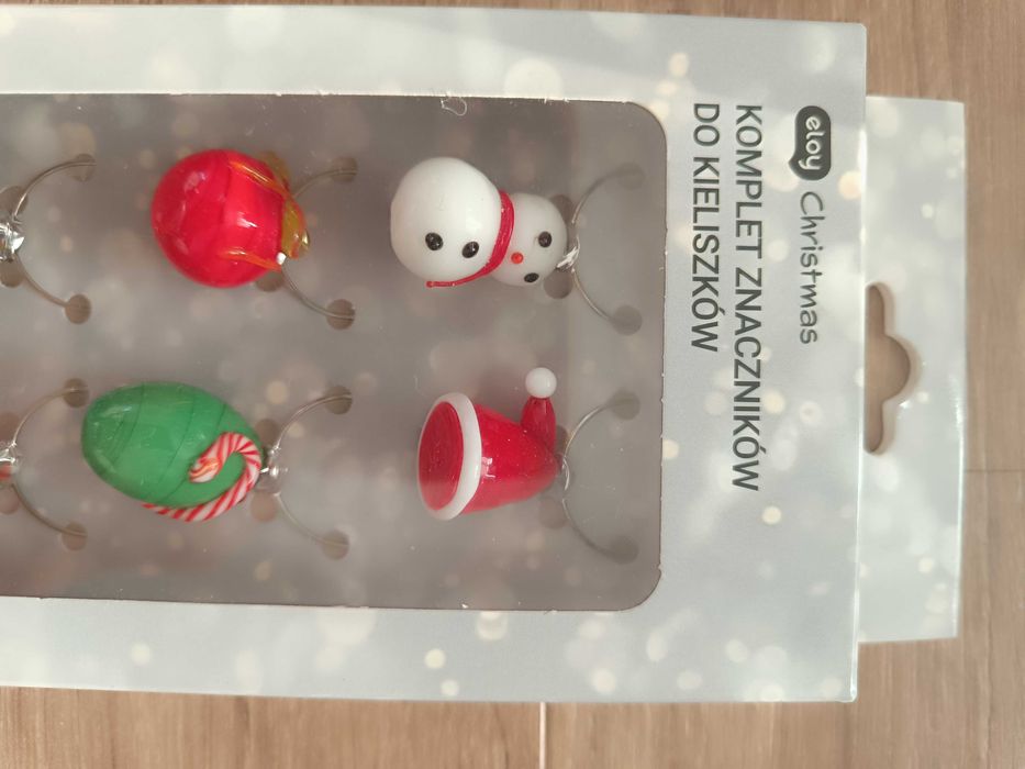 Znaczniki na kieliszki święta nowe