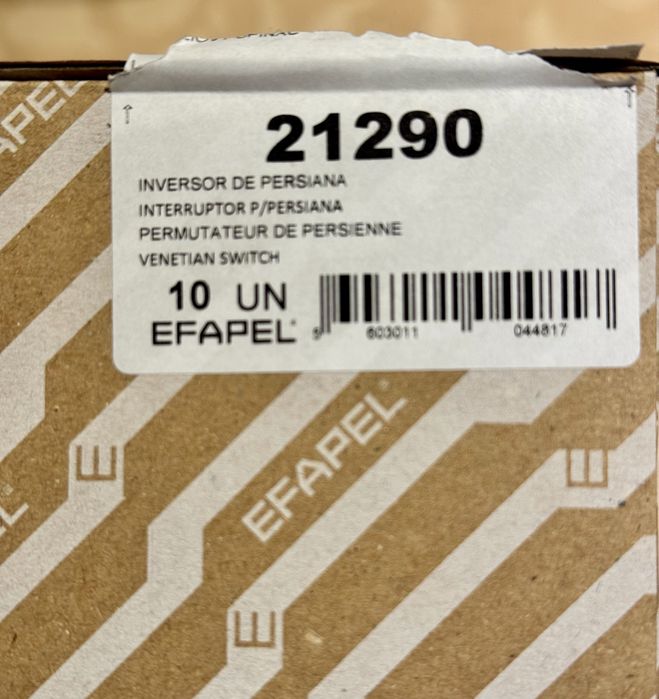 Interruptores pressiana Efapel 21290