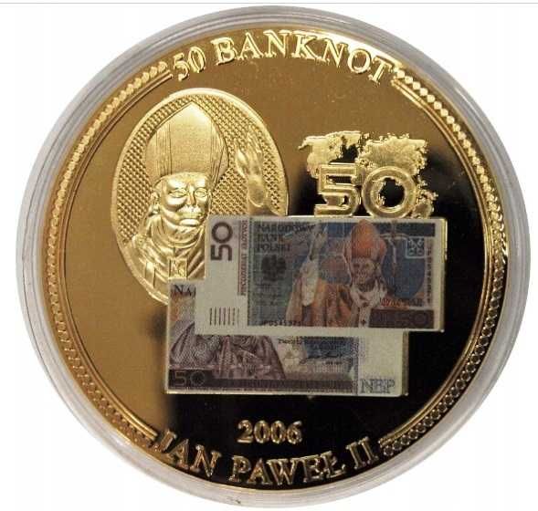 ZŁOTE Monety Medale z Wizerunkiem Banknotów Polskich Certyfikaty