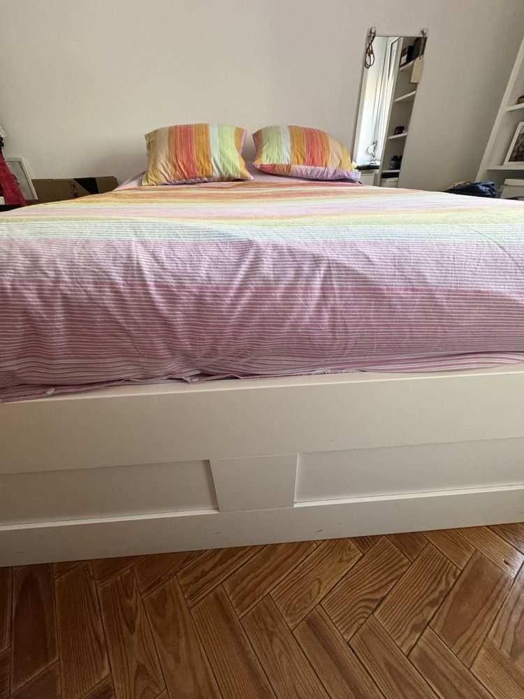 Cama casal ikea brimmes 4 gavetas