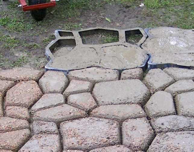 Kocie łby formy forma do kostki brukowej kamienie betonu ścieżki bruk