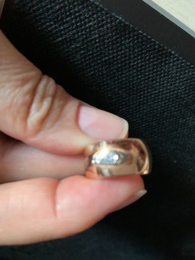 Золотое обручальное кольцо с бриллиантом СССР