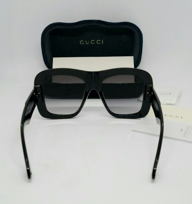 Gucci GG 0498 очки женские большие массивные черные с градиентом