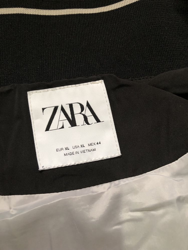 ZARA BASIC (L) BLACK JACKET мужская ветровка куртка курточка черная ор