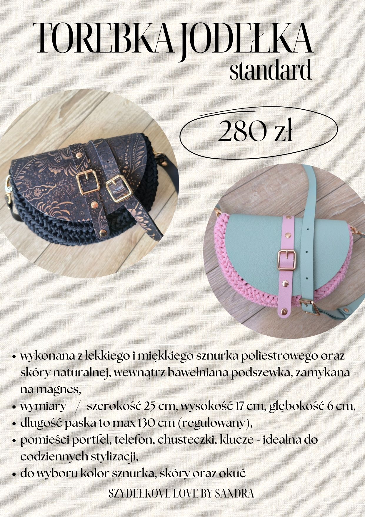 Torebka Jodełka handmade
