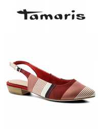 Tamaris sandały damskie. Multicolour płaski obcas r. 37