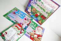 Zestaw świąteczny dla dzieci - WYCINANKI , KOLOROWANKI Mikołaj elfy