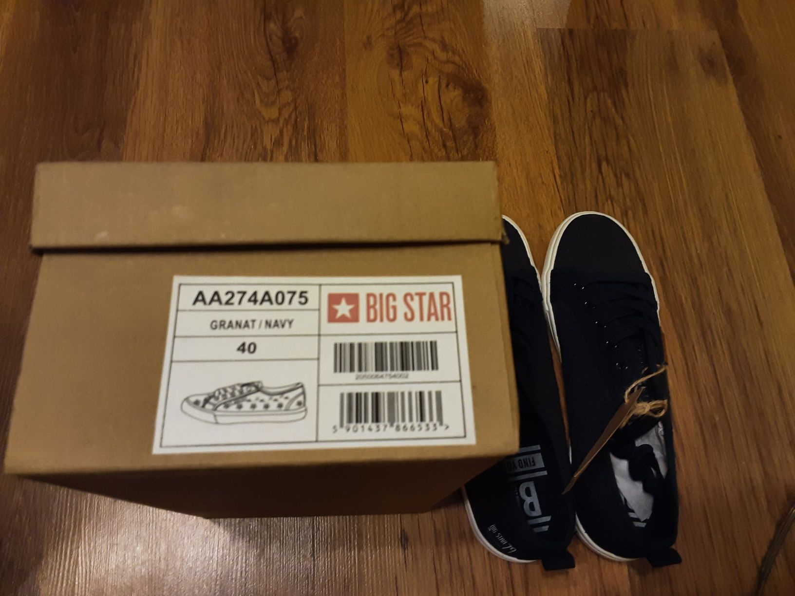 BIG STAR Trampki damskie Tenisówki Sneakersy koronkowe r. 40 NOWE