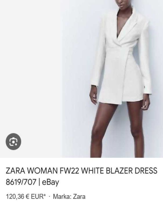 HIT lux sukienka marynarka żakietowa ZARA 40 42 L XL  j NOWA 600,-