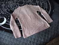 Wrzosowy beżowy sweter retro vintage
