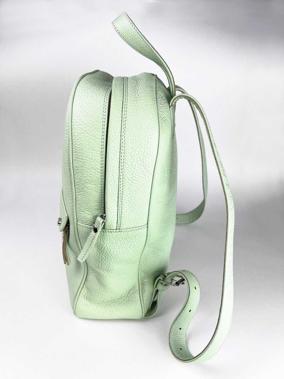 Рюкзак шкіряний жіночий бірюзового кольору, бренд Kachorovska