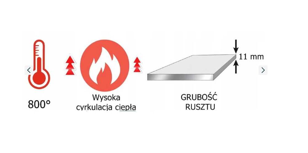 RUSZT KOMINKOWY ŻELIWNY do kominka pieca 43x25 ruszt kominkowy