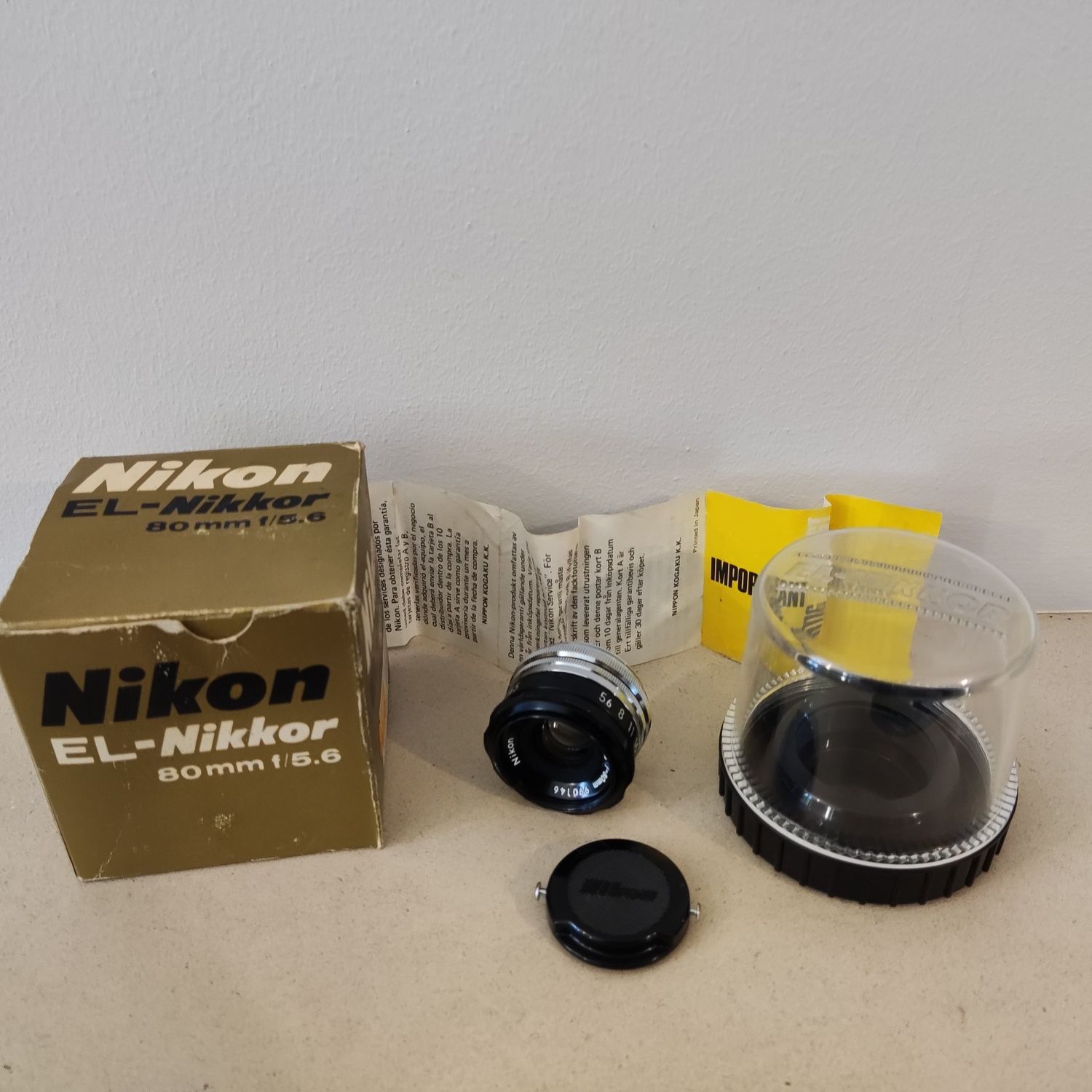 Lente Nikon EL-Nikkor 80mm 1:5.6 (Enlarging lens - ampliação)