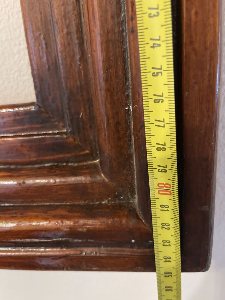 Stara drewniana masywna rama 86/66 cm