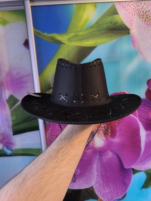 Новая шляпа ковбойская чёрного цвета с Olx доставкой+ 50 гривен