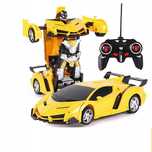 Auto Robot Transformers 2w1 Pilot R/C żółty. Leantoys