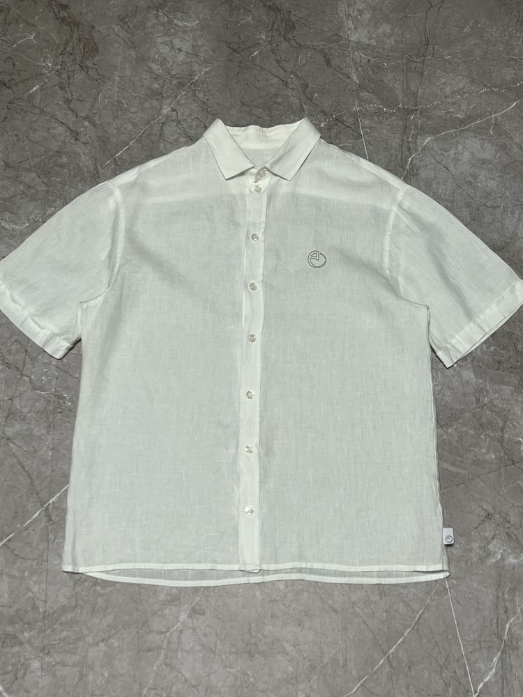Лляна сорочка Armani Collezioni (оригінал, 100% льон)