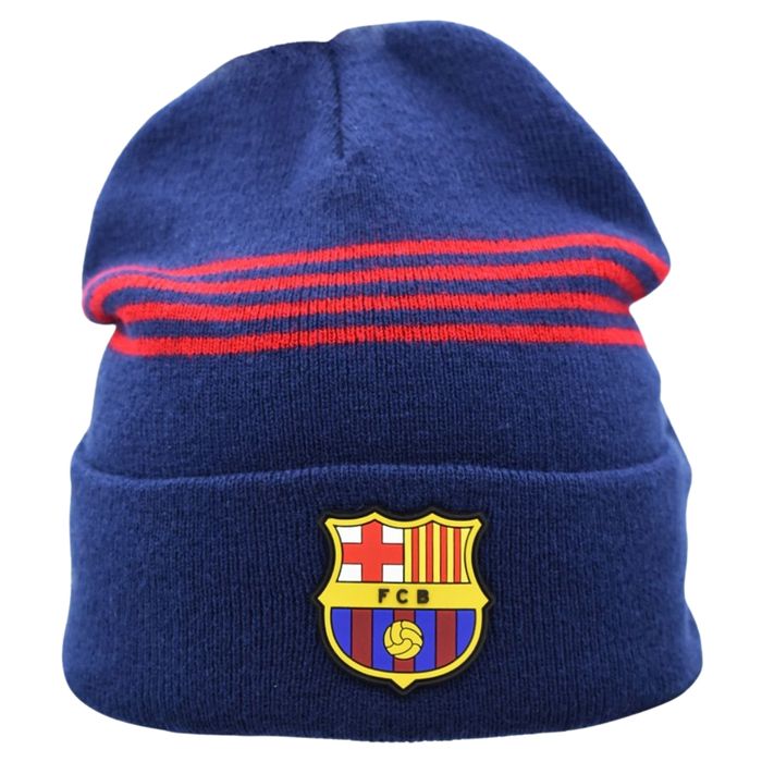 Czapka Zimowa Dziecięca 52/54 Fc Barcelona Herb Logo Paski Akryl