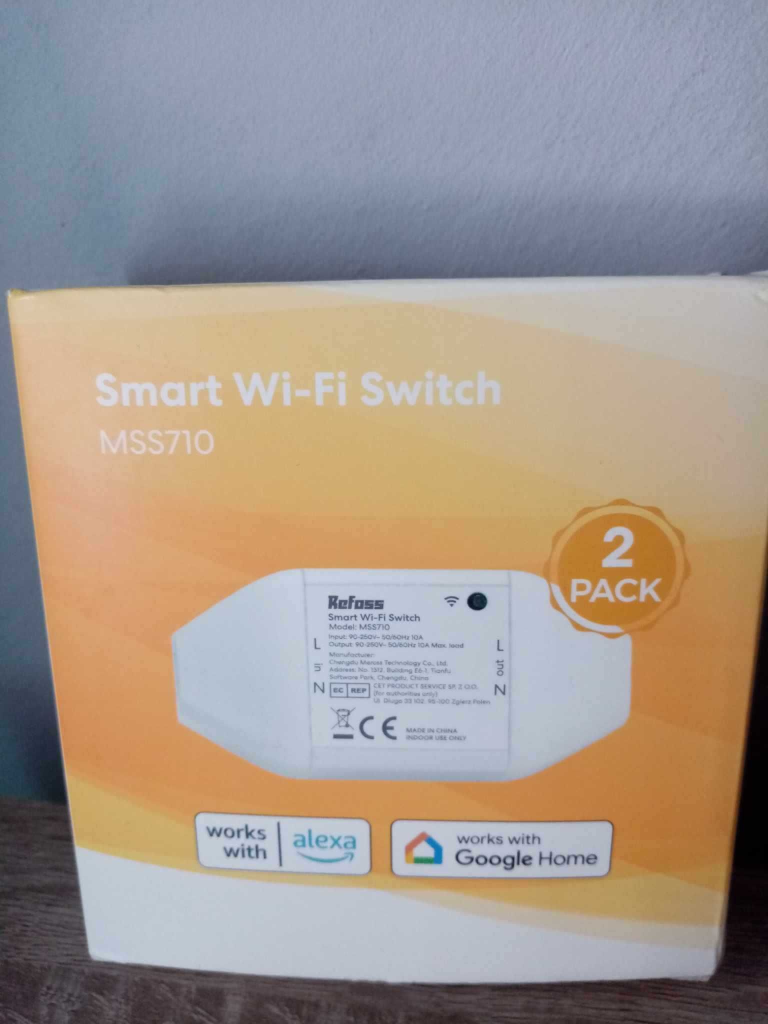 MSS710 Uniwersalny inteligentny przełącznik Wi-Fi 2-pak