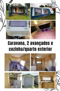 Caravana+avançados+quarto/cozinha exterior
