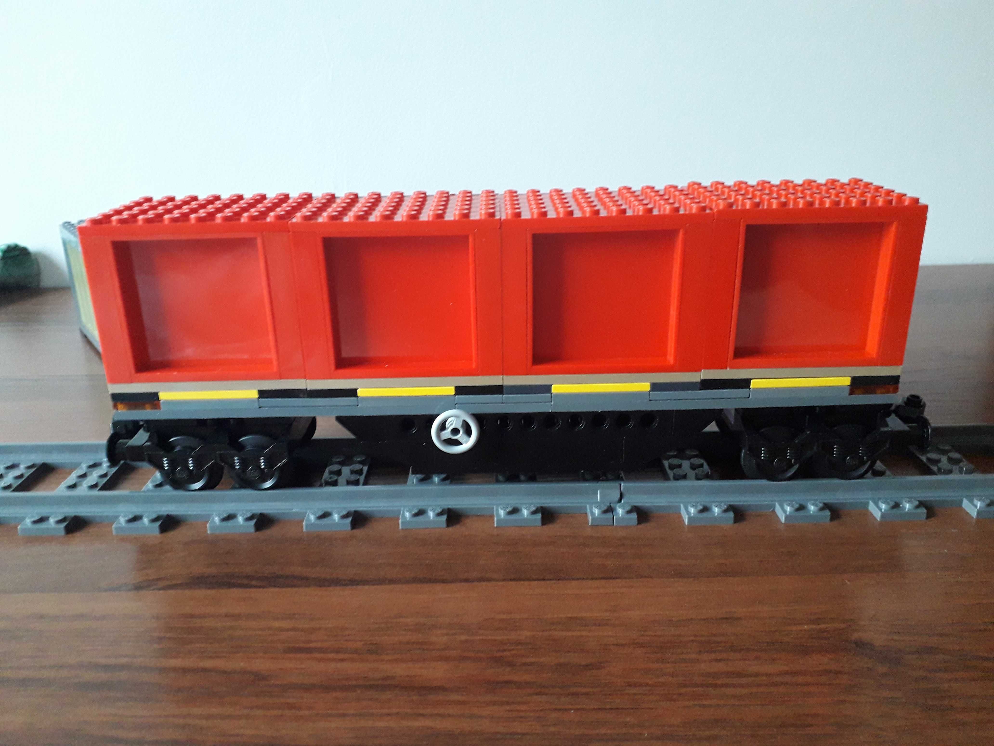 Wagon LEGO typu platforma 6x28 do przewozu kontenerów