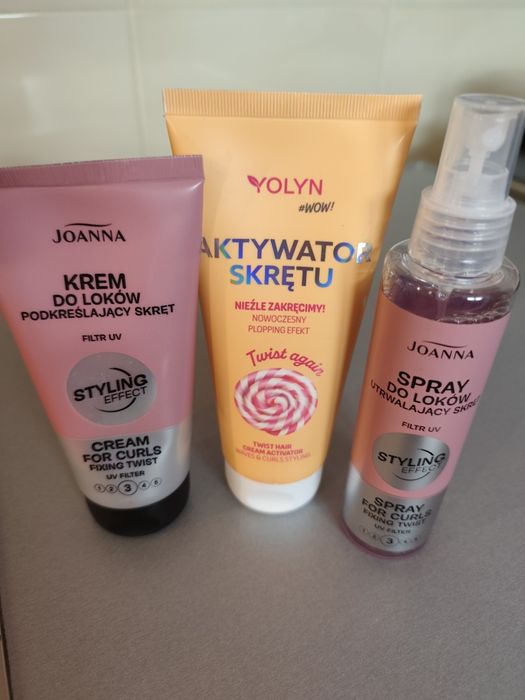 Zestaw do loków Joanna, krem, aktywator, spray