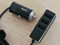 BASEUS Rozdzielacz Zapalniczki HUB USB Ładowarka 4xUSB  12/24V 27W