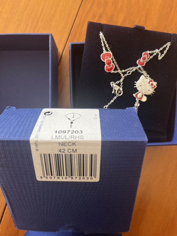 Colar swarovski hello kitty