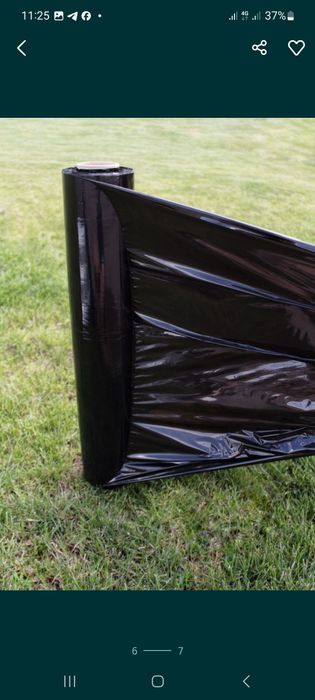 Плівка стрейч пленка черная 1 кг,шир. 50см,  20 мкм.