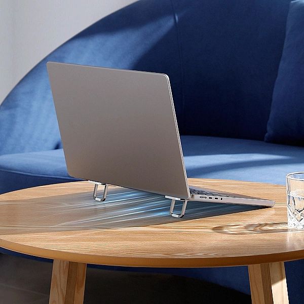 Baseus uniwersalne podstawki nóżki do laptopa (2 szt.) srebrny (LUZC)