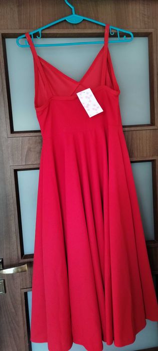 Sukienka midi z koła Pakuten Nowa wesele półmetek studniówka sylwester