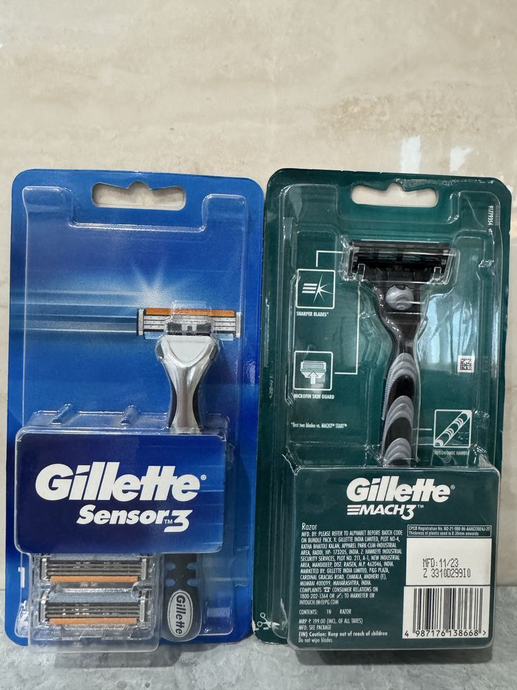 Gillette Mach3 (12шт) касети, станки  оригінал