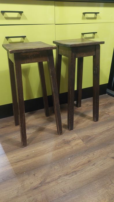 Stare drewniane stojaki,kwietniki,cena za 2szt