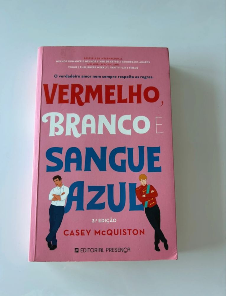 Livro “ Vermelho, Branco e Sangue Azul