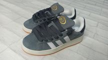 Кроссовки adidas campus серые с чёрным 815-14